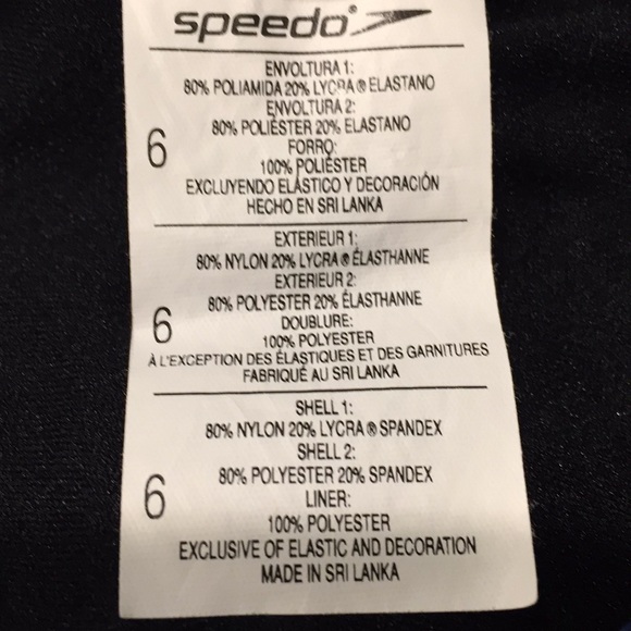 Speedo one-piece w key hole and X back - Picture 5 of 6